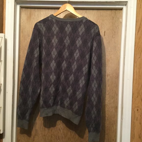 Cutter & Buck argyle print cotton and silk super soft sweater - Picture 4 of 5